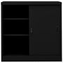 Voir la diapositive 3 : VIDAXL Armoire de bureau avec porte coulissante Noir 90x40x90 cm Acier