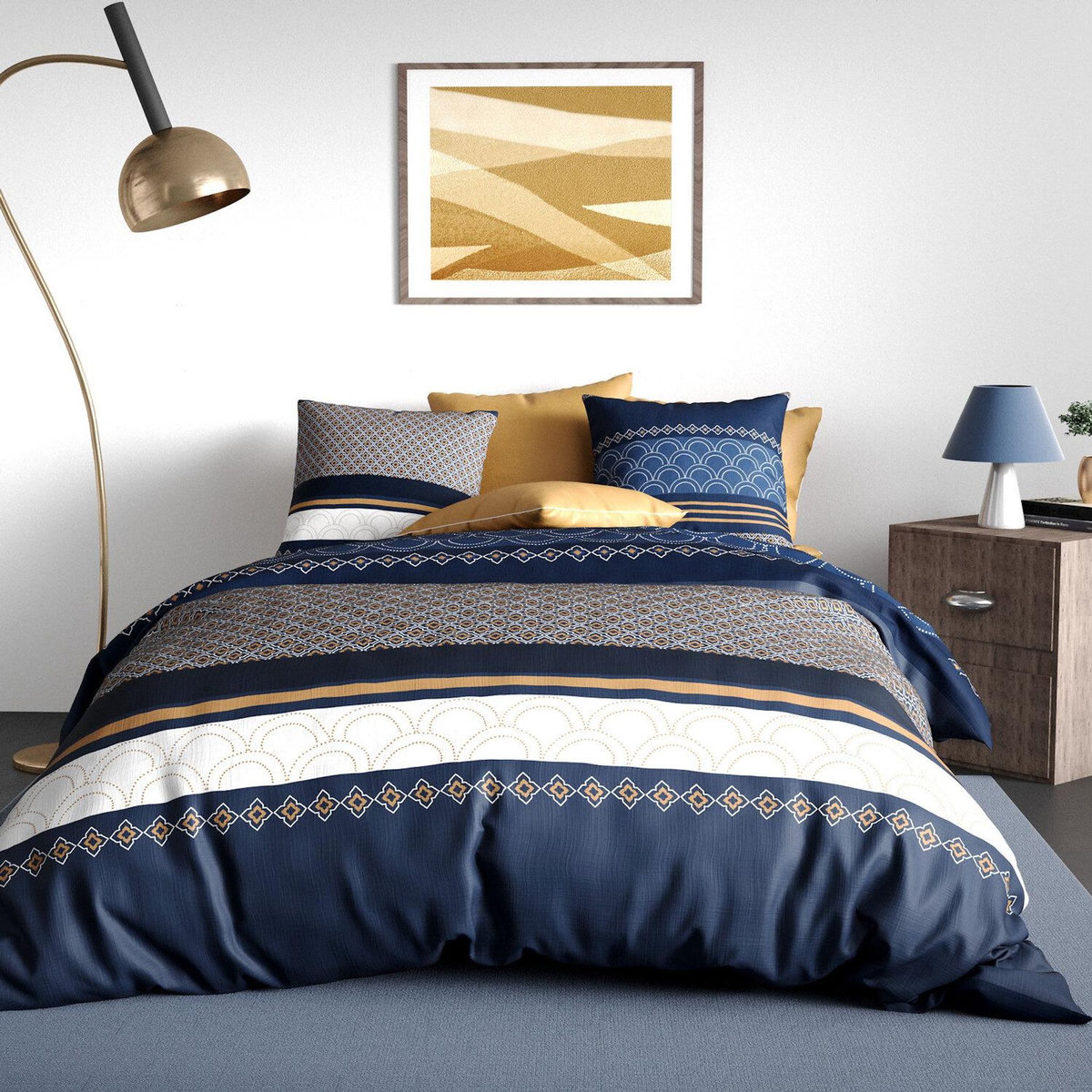 ATELIER DU COTON Parure housse de couette 100% coton 57fils kalypso