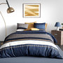 Voir la diapositive 1 : ATELIER DU COTON Parure housse de couette 100% coton 57fils kalypso
