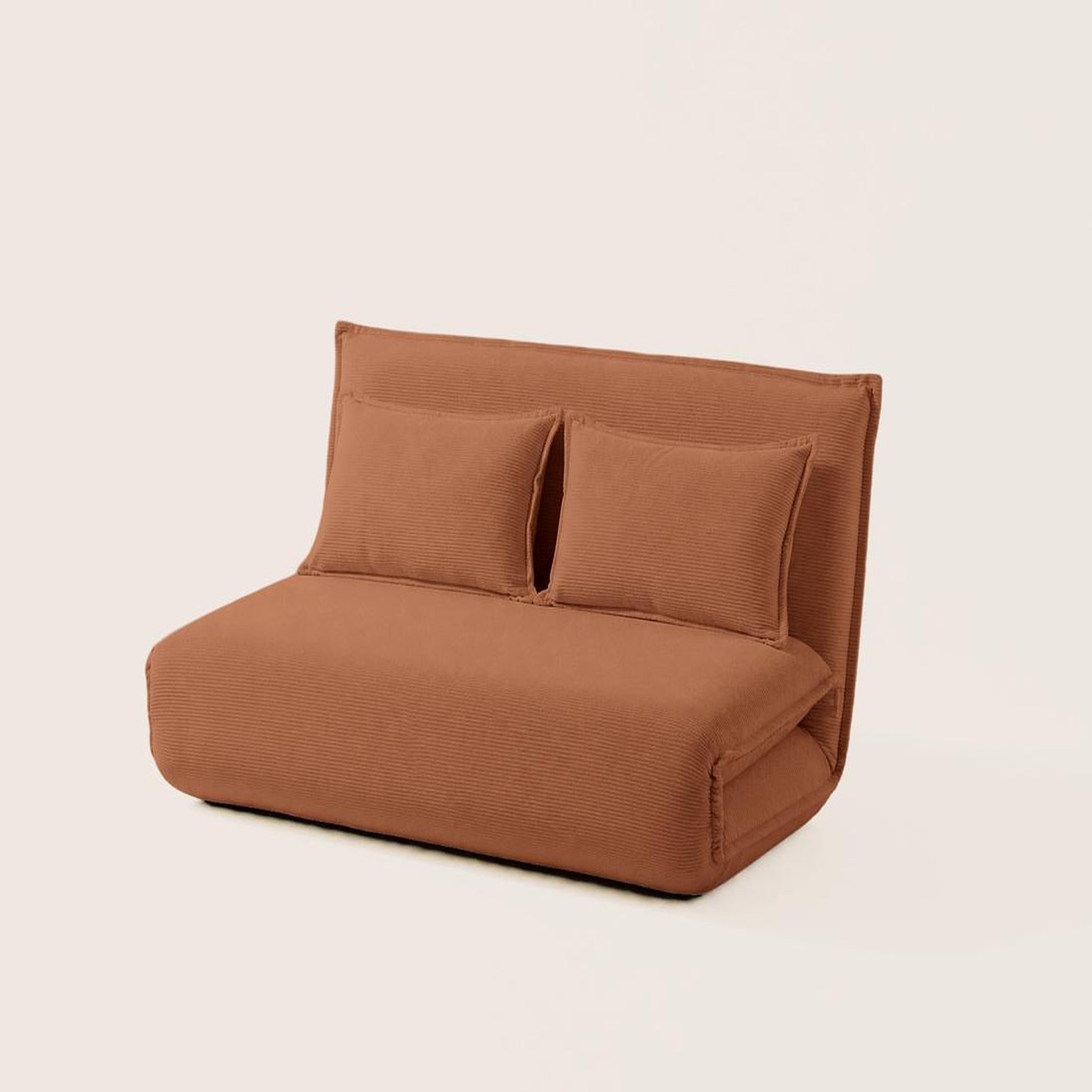 Voir la diapositive 3 : BEST MOBILIER Candice - banquette 2 places convertible clic-clac en velours côtelé