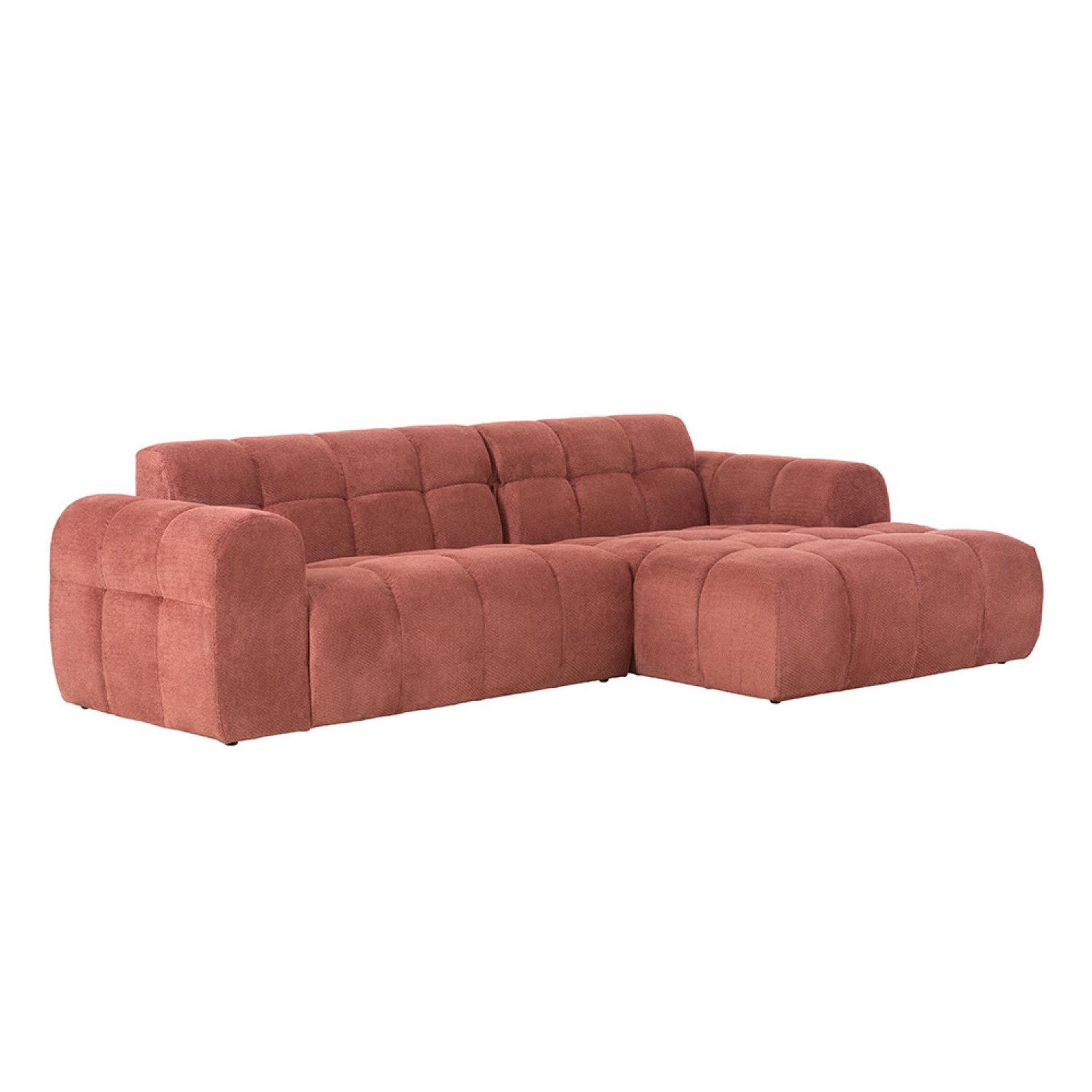 Voir la diapositive 4 : CONCEPT USINE Canapé d'angle 3-4 places nuage en velours terracotta salford