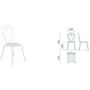 Voir la diapositive 2 : MARKET24 Chaises de jardin romantique empilable en fer forgé - Blanc - Lot de 4
