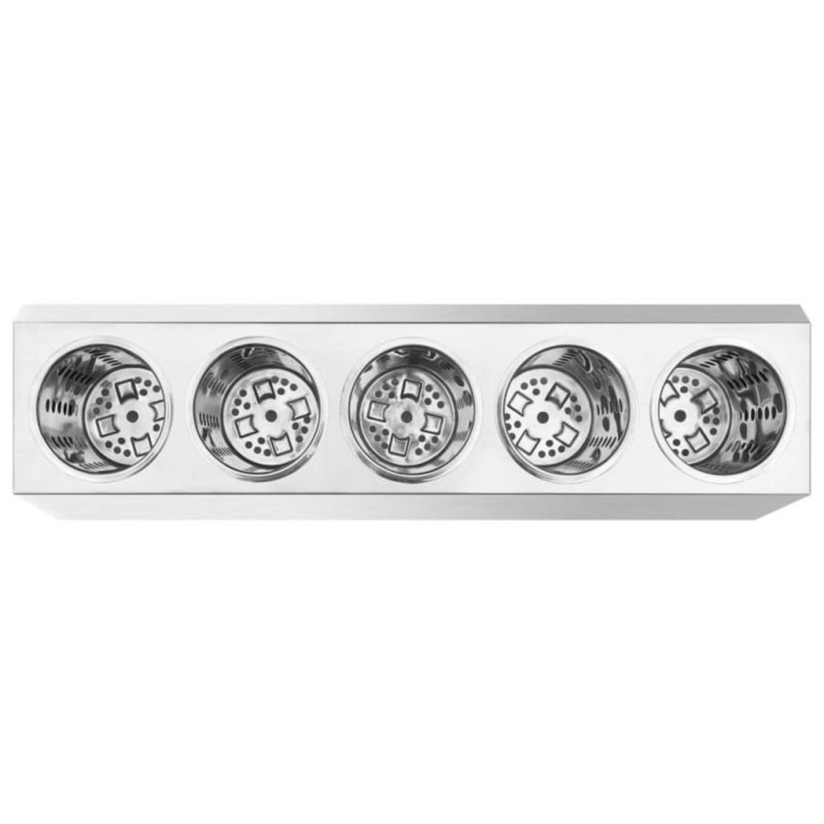 VIDAXL Porte couverts 5 grilles Rectangulaire Acier inoxydable