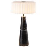 Lumisky Lampe de table sans fil LED BLOK Noir Marbre H30cm