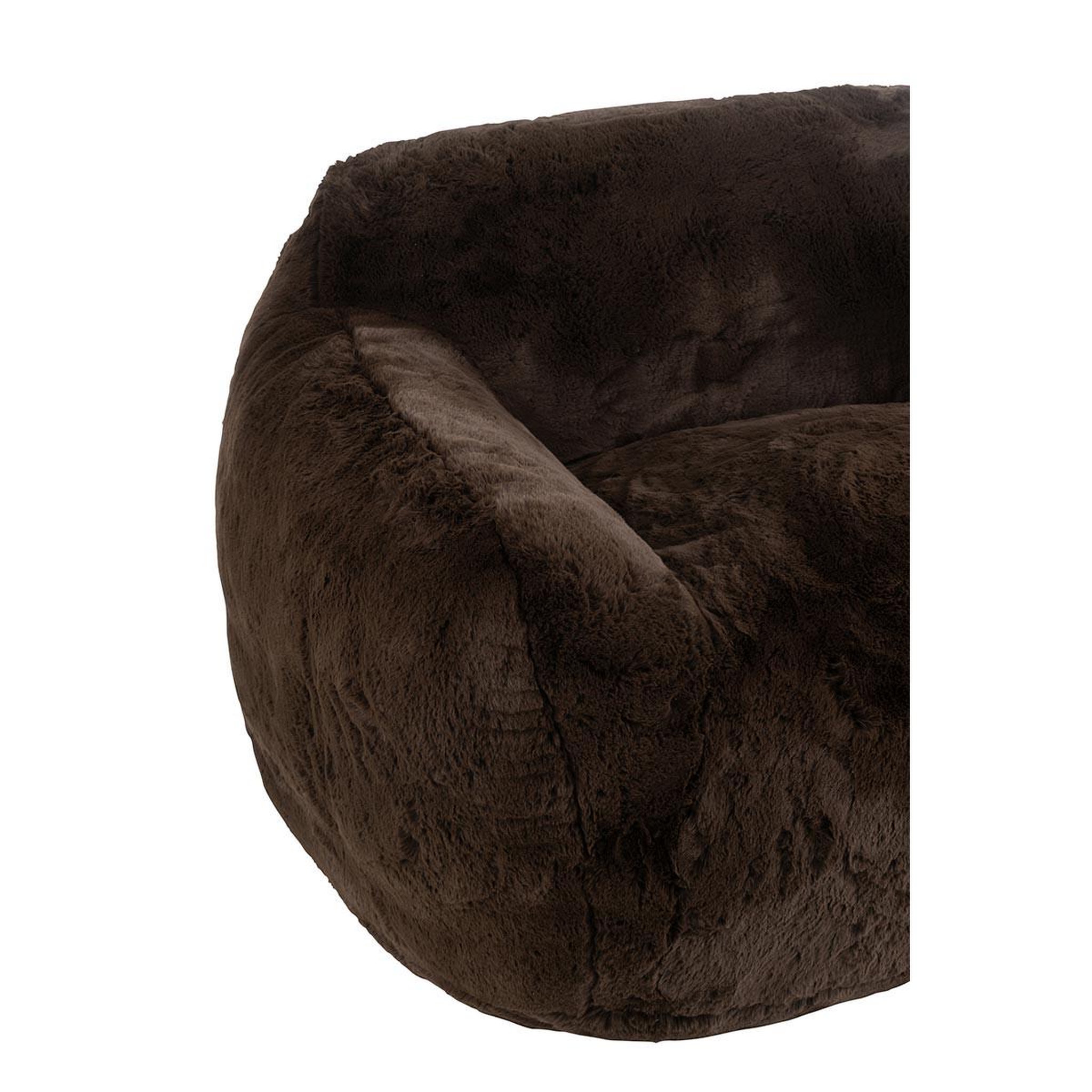 Voir la diapositive 5 : J-LINE Canapé droit 2 places  cutie  152cm marron
