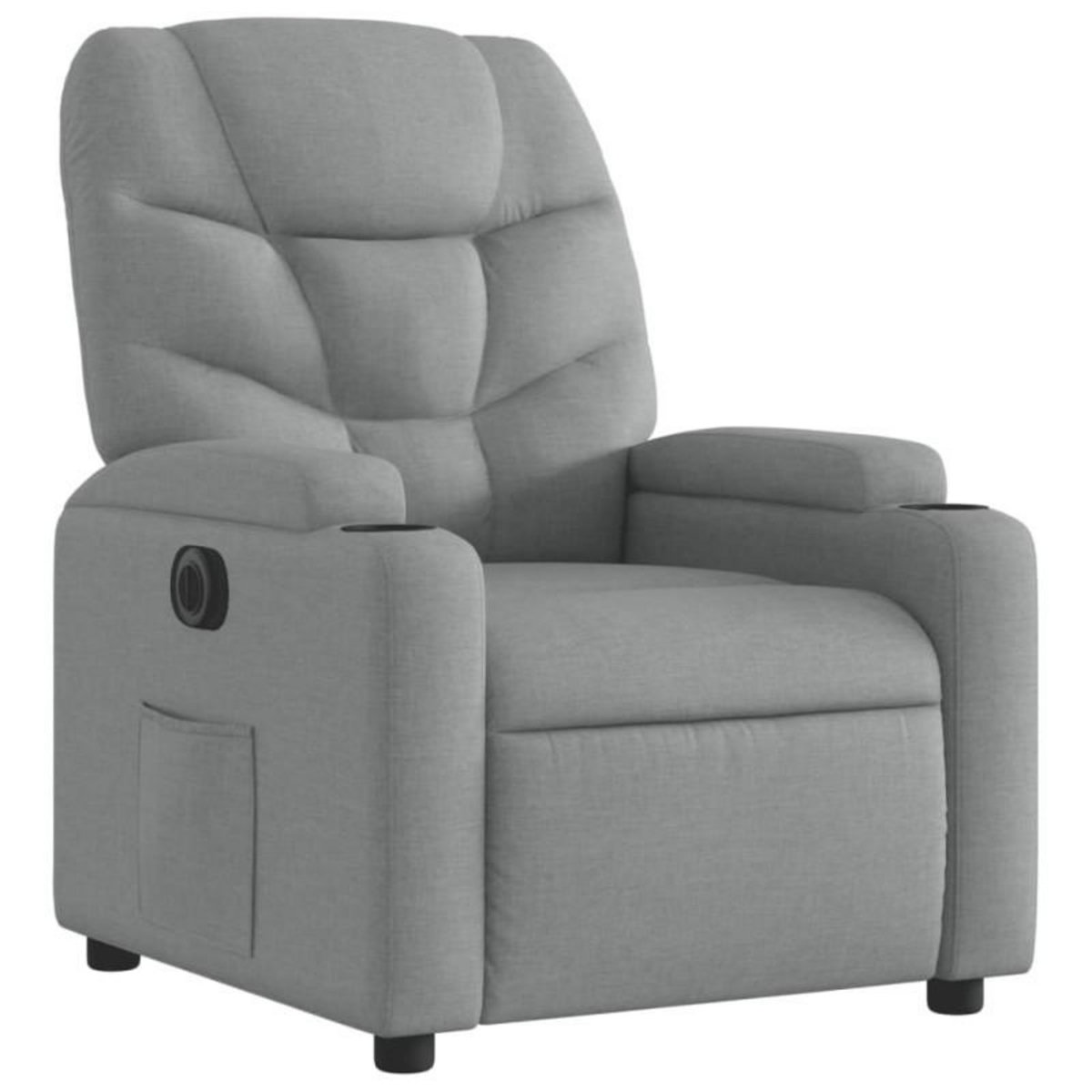 VIDAXL Fauteuil inclinable électrique Gris clair Tissu