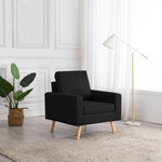 VIDAXL Fauteuil Noir Tissu