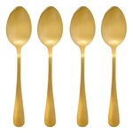 SECRET DE GOURMET Lot de 4 Cuillères à Soupe en Inox  Gold  20cm Or