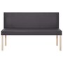 Voir la diapositive 3 : VIDAXL Banc 139,5 cm Gris Similicuir