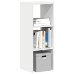 VIDAXL Bibliotheque empilable blanc 30x30x80 cm bois d'ingenierie