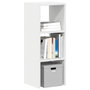 Voir la diapositive 1 : VIDAXL Bibliotheque empilable blanc 30x30x80 cm bois d'ingenierie