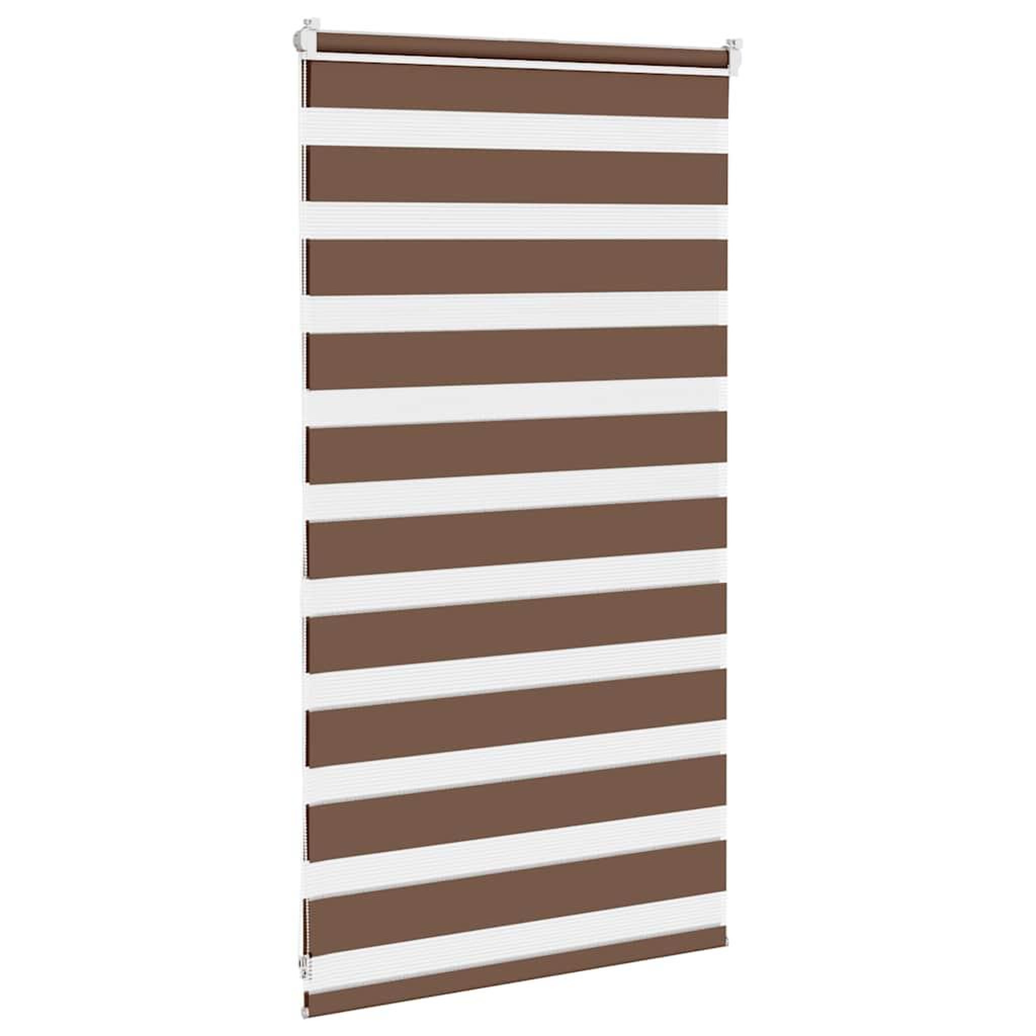Voir la diapositive 4 : VIDAXL Store zebre marron 80x100 cm largeur du tissu 75,9 cm polyester