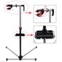Voir la diapositive 4 : HOMCOM Pied d'atelier vélo réparation support pied de montage pivotant 360° hauteur réglable argent