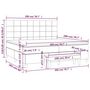 Voir la diapositive 6 : VIDAXL Sommier a lattes de lit et matelas Gris clair 200x200cm Velours
