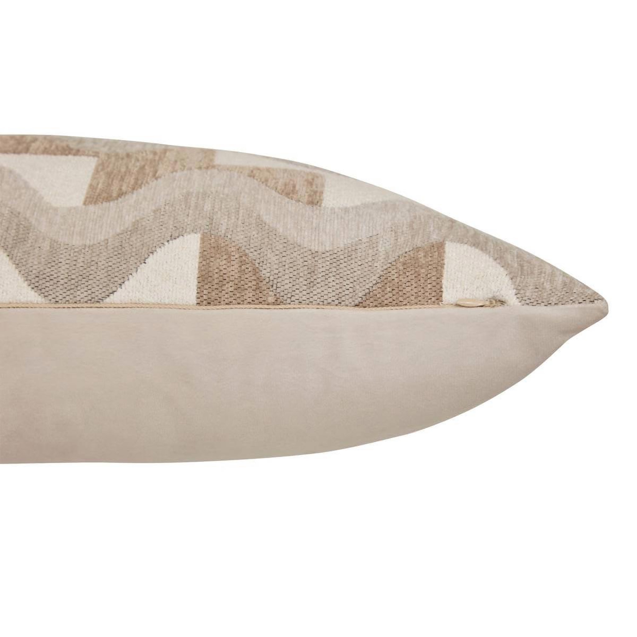 Voir la diapositive 4 : ATMOSPHERA Coussin en jacquard chenillé  floe  38x58cm beige