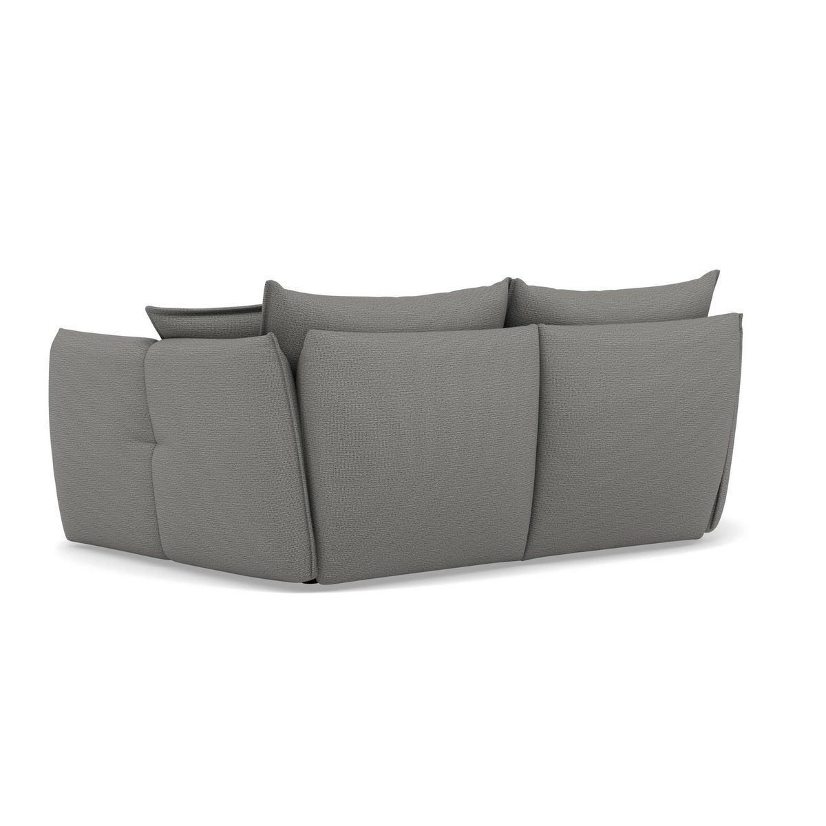 LISA DESIGN Cassiopee - canapé droit 3 places assise profonde en tissu texturé