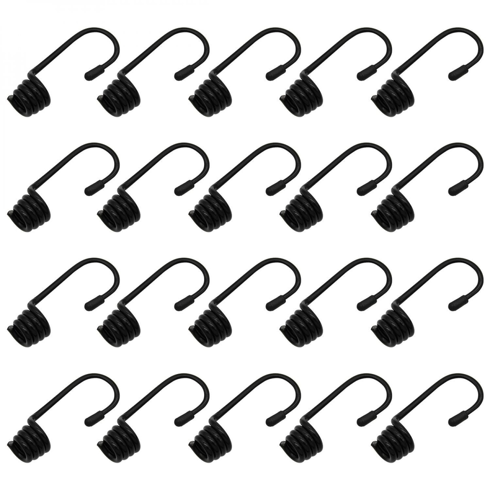 Voir la diapositive 1 : LINXOR Lot de 20 crochets pour tendeur - 7 cm - Noir