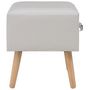 Voir la diapositive 5 : VIDAXL Table de chevet Blanc 40x35x40 cm Similicuir