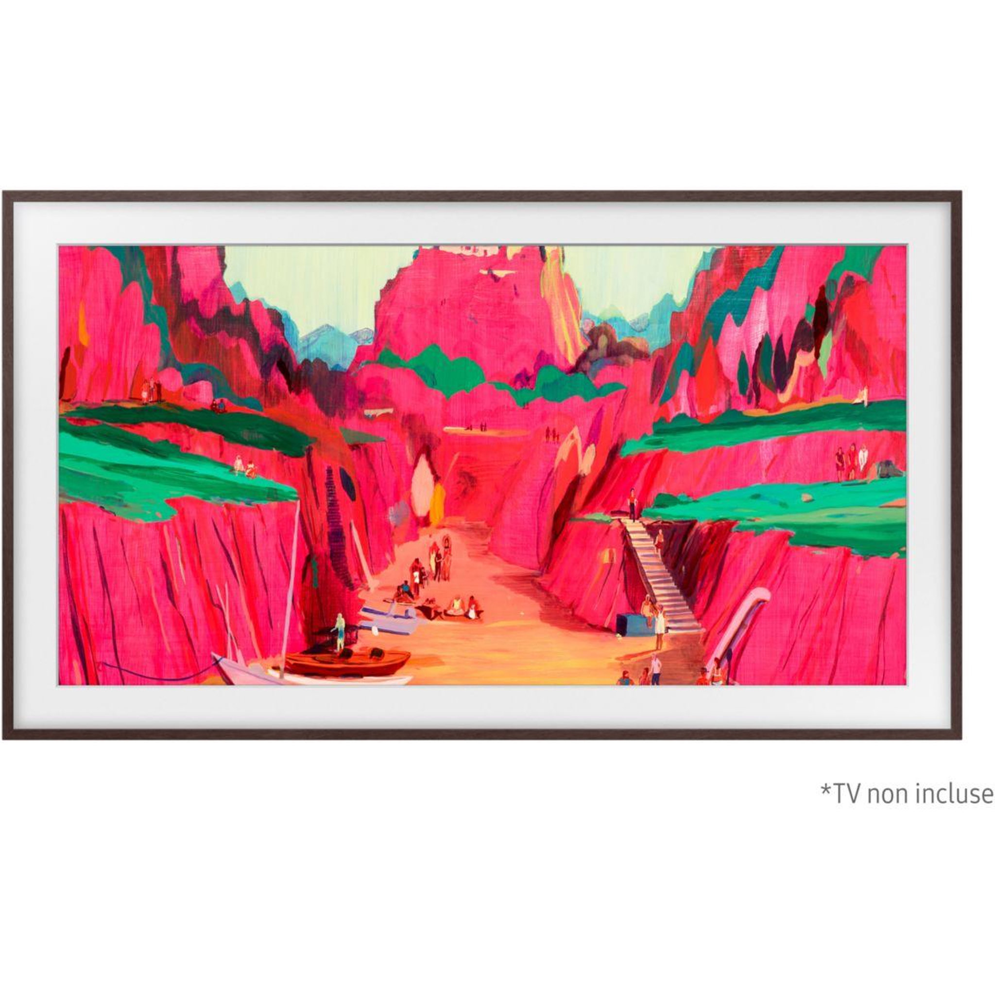 Voir la diapositive 3 : Samsung Cadre the frame 75'' 2025 noyer