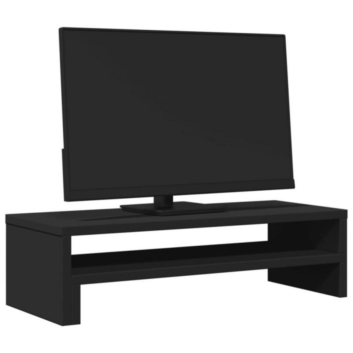 VIDAXL Support de moniteur noir 54x22x15 cm bois d ingénierie