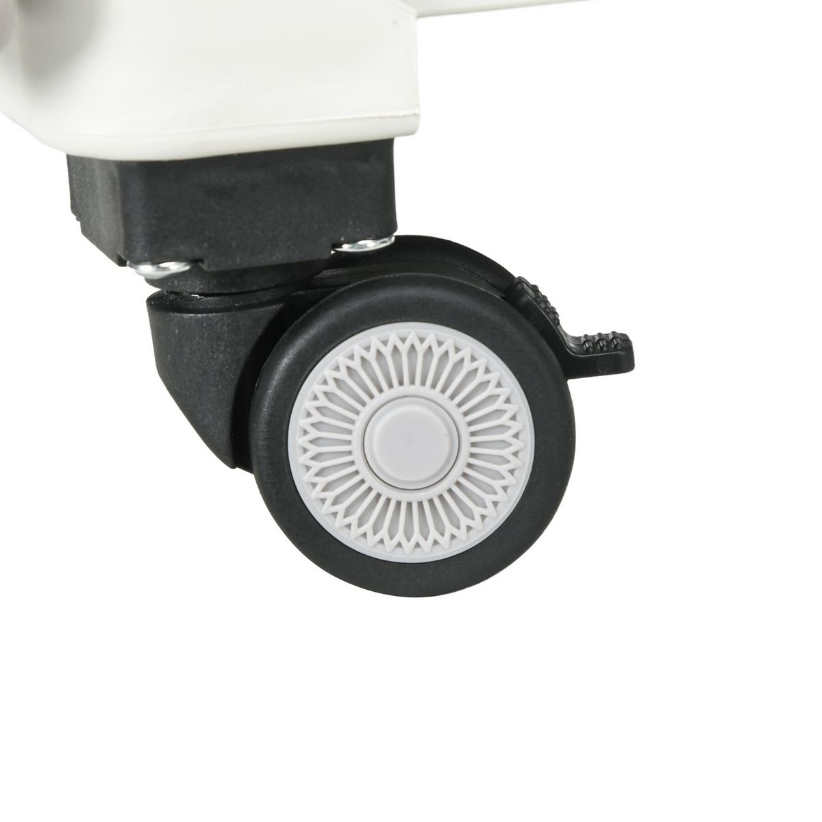 HOMCOM Chariot de courses pliable monte escalier 8 roues 51L max. 80 Kg poignée télescopique alu PP gris blanc