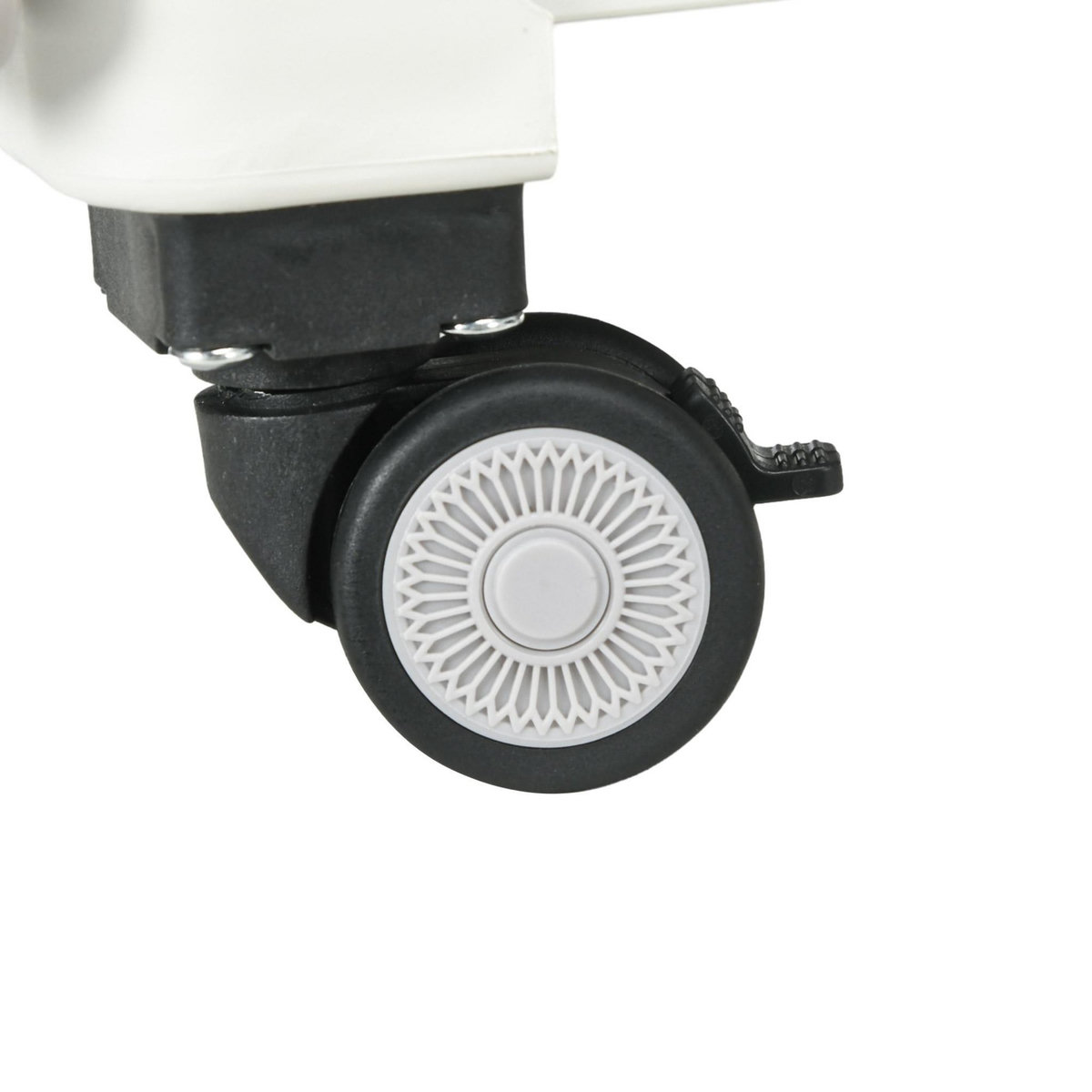 HOMCOM Chariot de courses pliable monte escalier 8 roues 51L max. 80 Kg poignée télescopique alu PP gris blanc