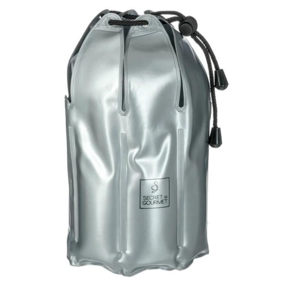 SECRET DE GOURMET Sac Rafraîchisseur à Vin 21cm Gris