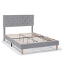 Voir la diapositive 1 : VS VENTA-STOCK Cadre de lit rembourré Rosi 30 cm, 150x190 cm, Gris clair