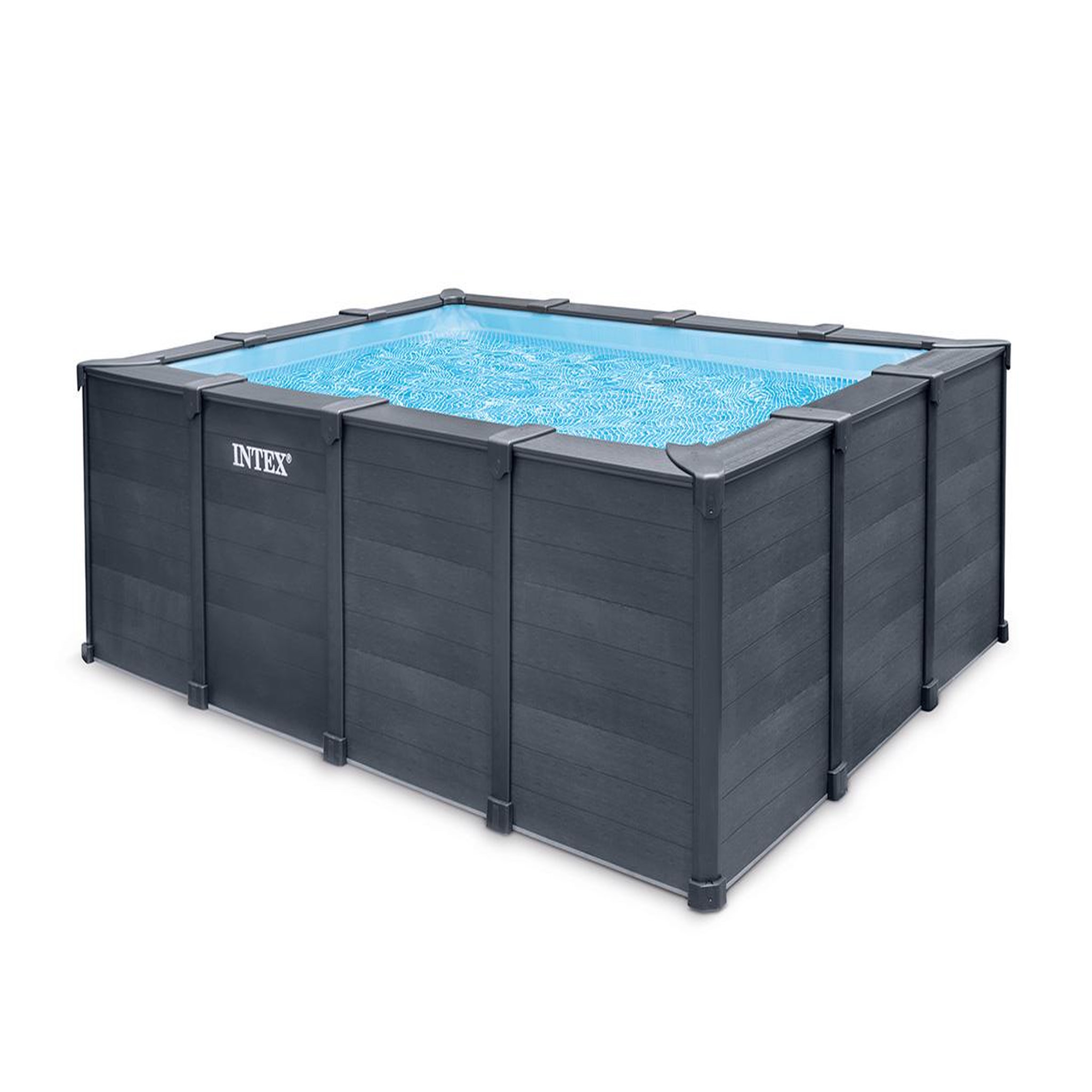 INTEX Piscine tubulaire graphite rectangulaire 4,00 x 3,00 x 1,24 m - intex