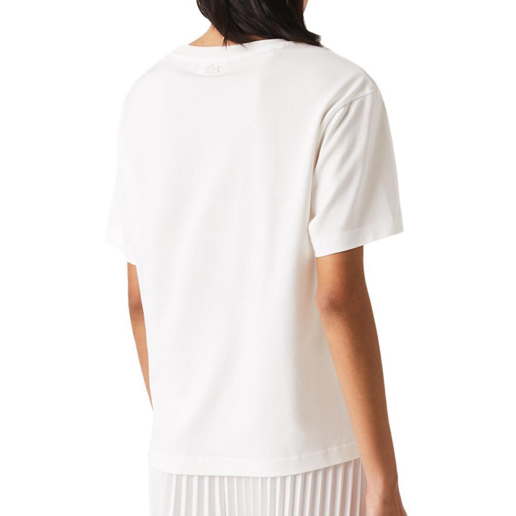 Voir la diapositive 2 : Lacoste T-shirt Blanc Femme Lacoste Farine