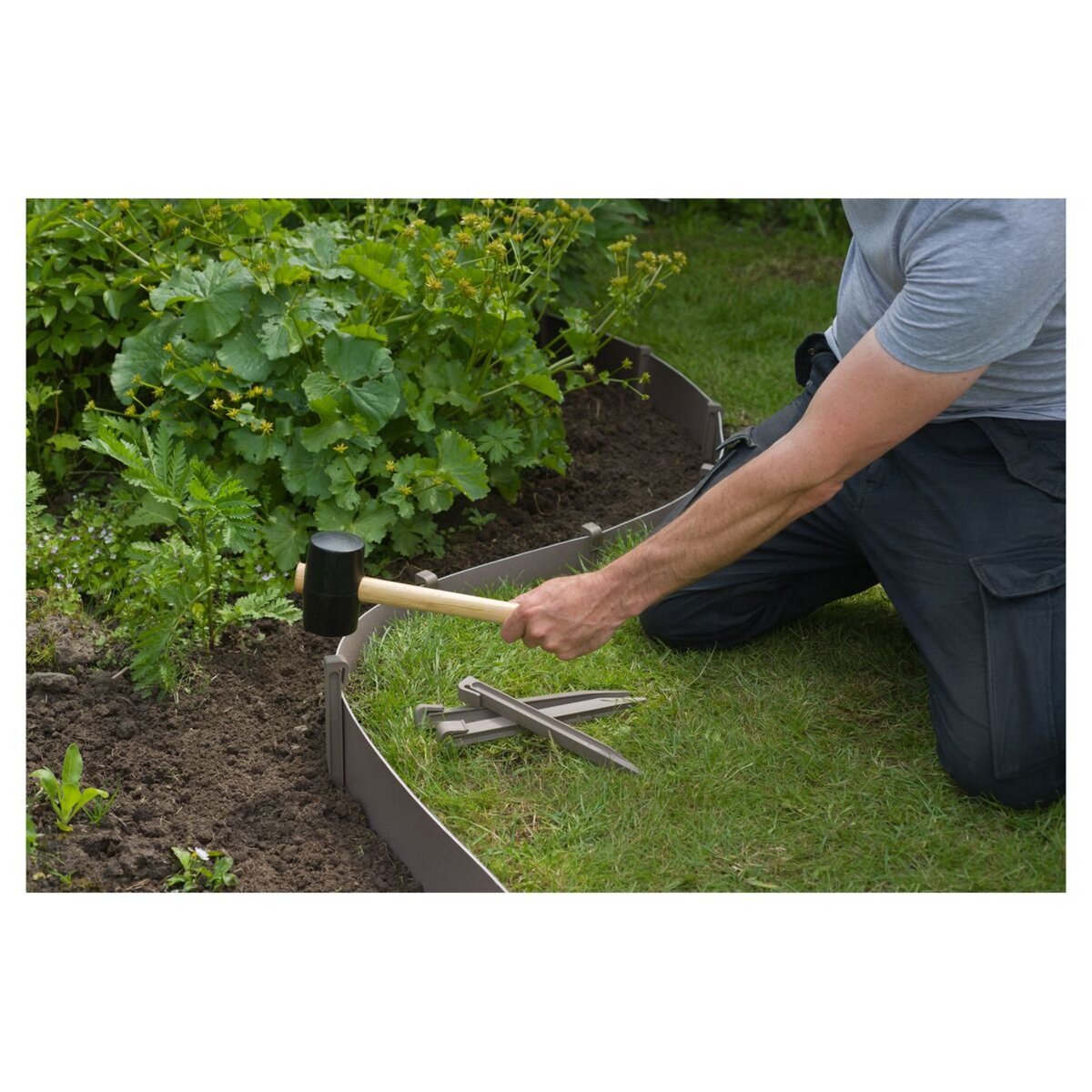 Nature Bordure de jardin - PE, épaisseur 3 mm, taupe