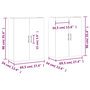 Voir la diapositive 6 : VIDAXL Armoires murales 2 pcs blanc 69,5x34x90 cm