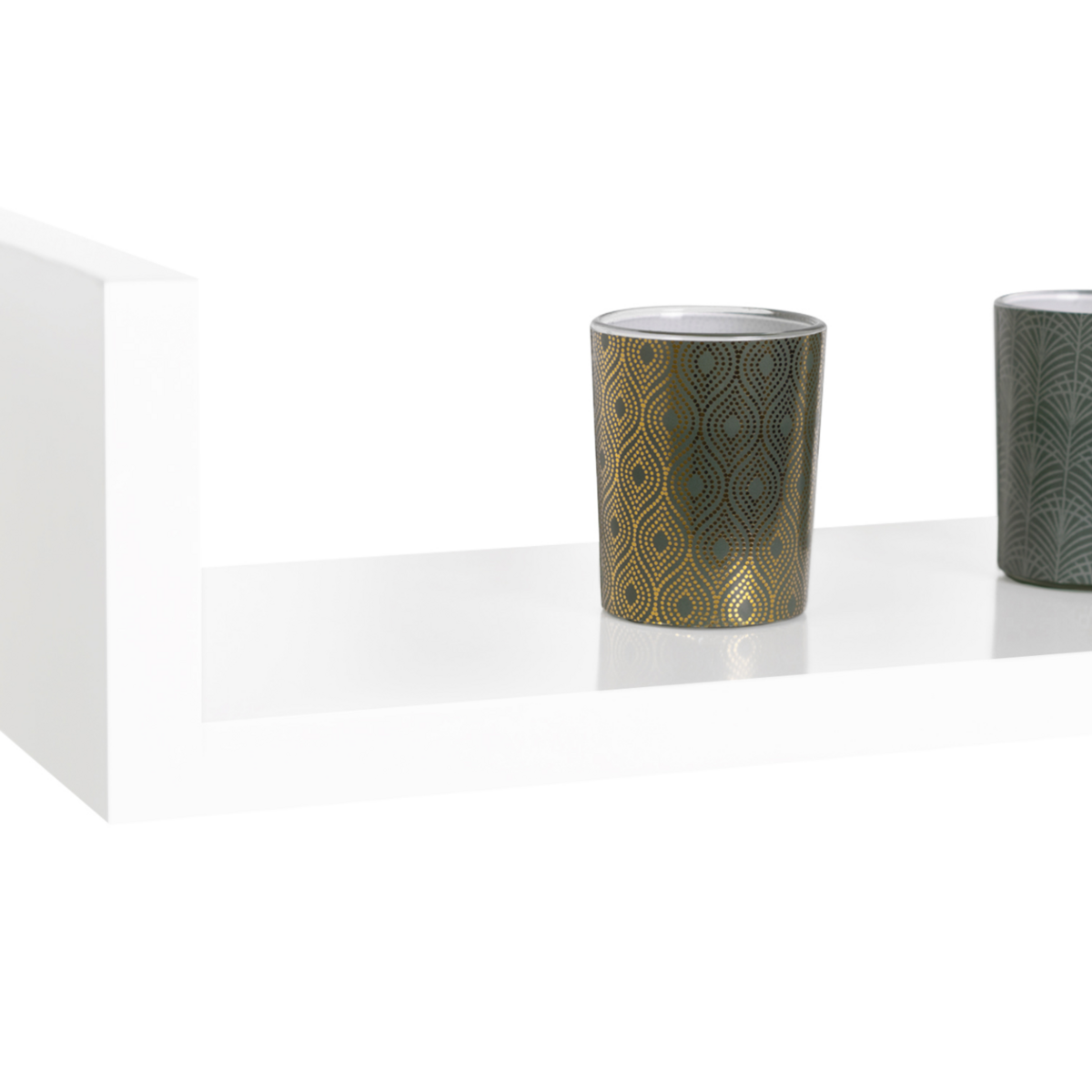 ID MARKET Lot de 3 étagères murales blanches