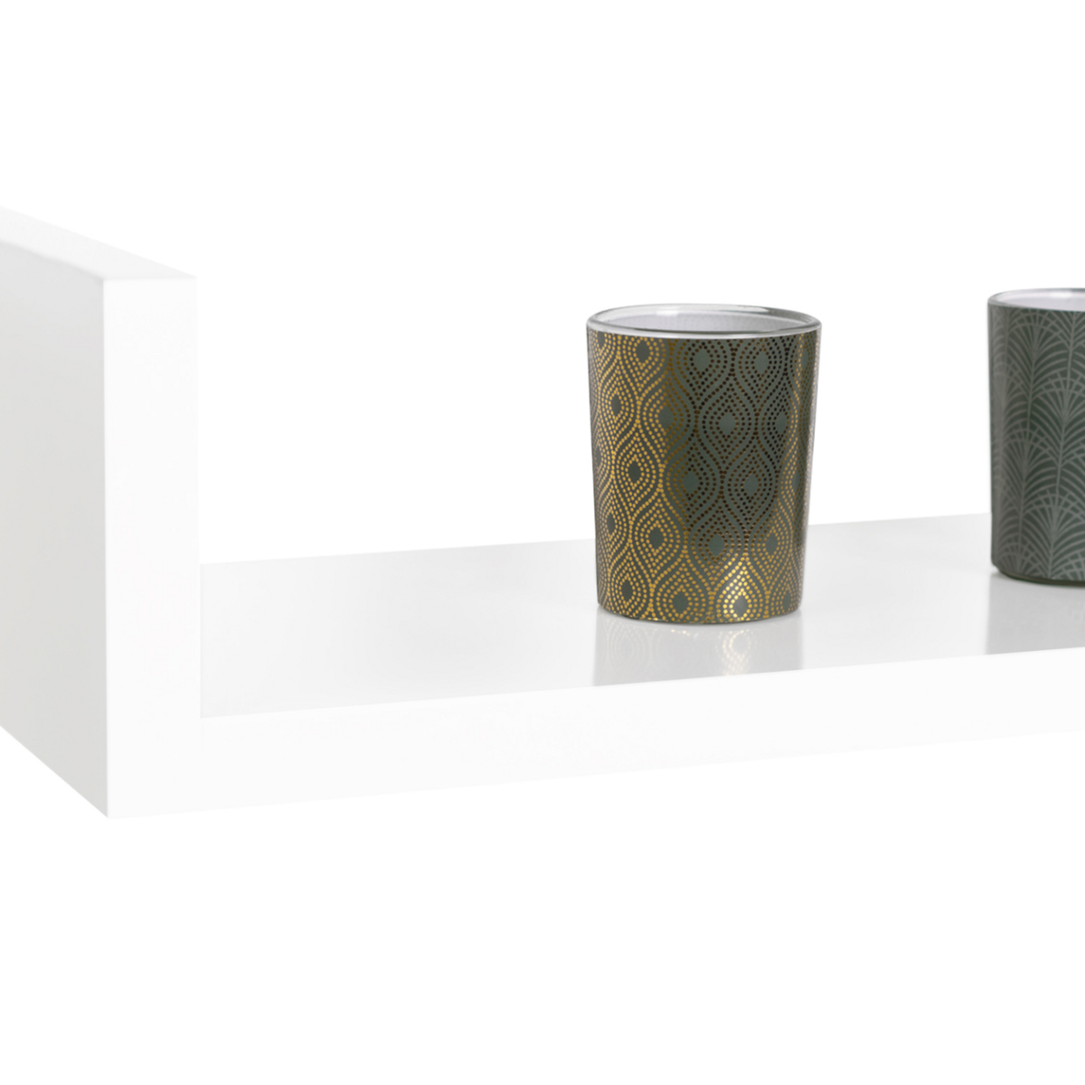 ID MARKET Lot de 3 étagères murales blanches