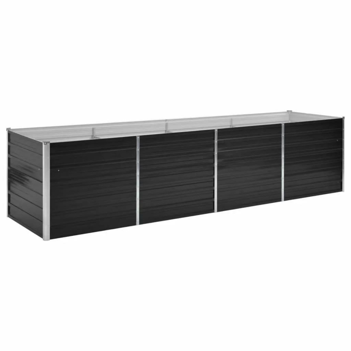 VIDAXL Lit sureleve de jardin Anthracite 320x80x77 cm Acier galvanise