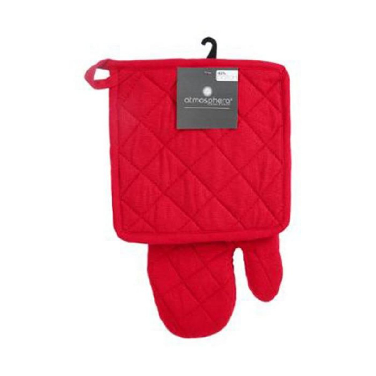 ATMOSPHERA Gant & Manique de Cuisine  Coton  33cm Rouge