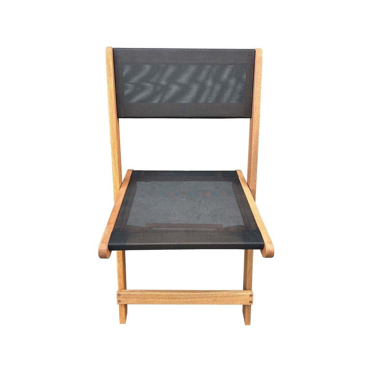 Habitat et Jardin Chaise pliante en bois exotique  Seoul  - Maple - Noir - Lot de 2