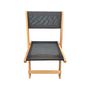 Voir la diapositive 4 : Habitat et Jardin Chaise pliante en bois exotique  Seoul  - Maple - Noir - Lot de 2
