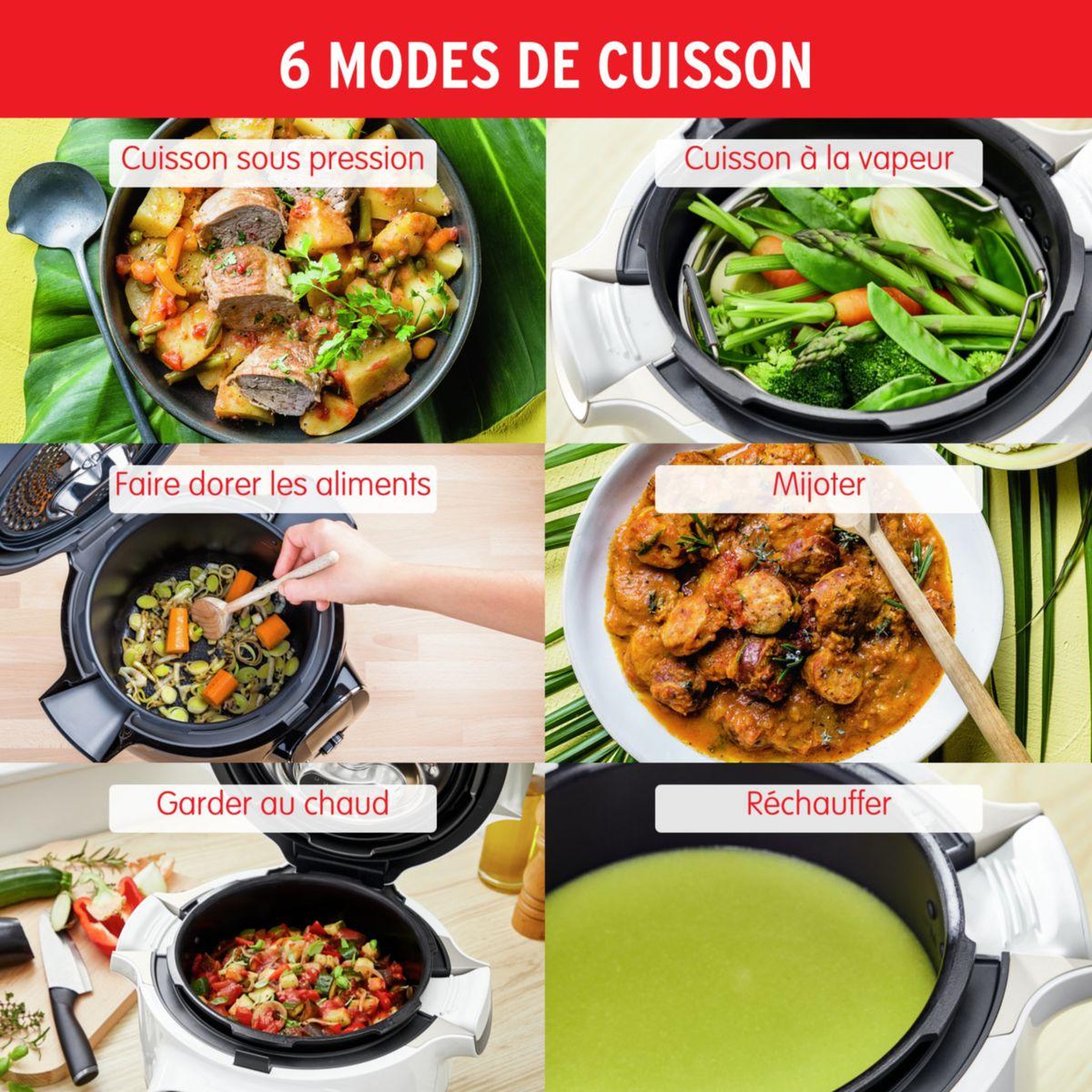 Voir la diapositive 4 : MOULINEX Cookeo ce85ba10 blanc 6 l, 6 modes de cuisson, 180 recettes
