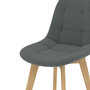 Voir la diapositive 6 : Rendez vous déco Lot de 2 chaises gris foncé et pieds en bois de hêtre - Yolo