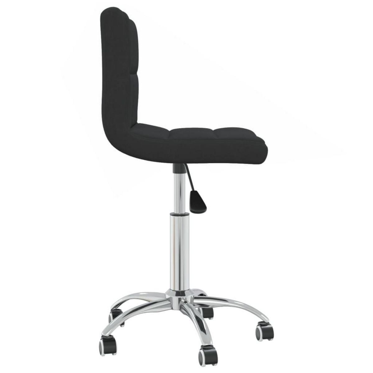 VIDAXL Chaise pivotante de bureau Noir Tissu