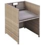 Voir la diapositive 4 : VIDAXL Chaises de jardin lot de 2 avec coussins Resine tressee Beige