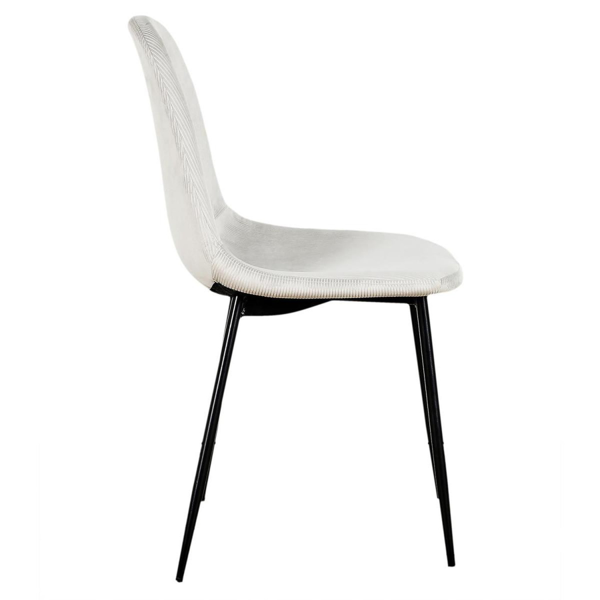 Voir la diapositive 4 : The Home Deco Factory Lot de 4 chaises velours  giulia  85cm gris clair