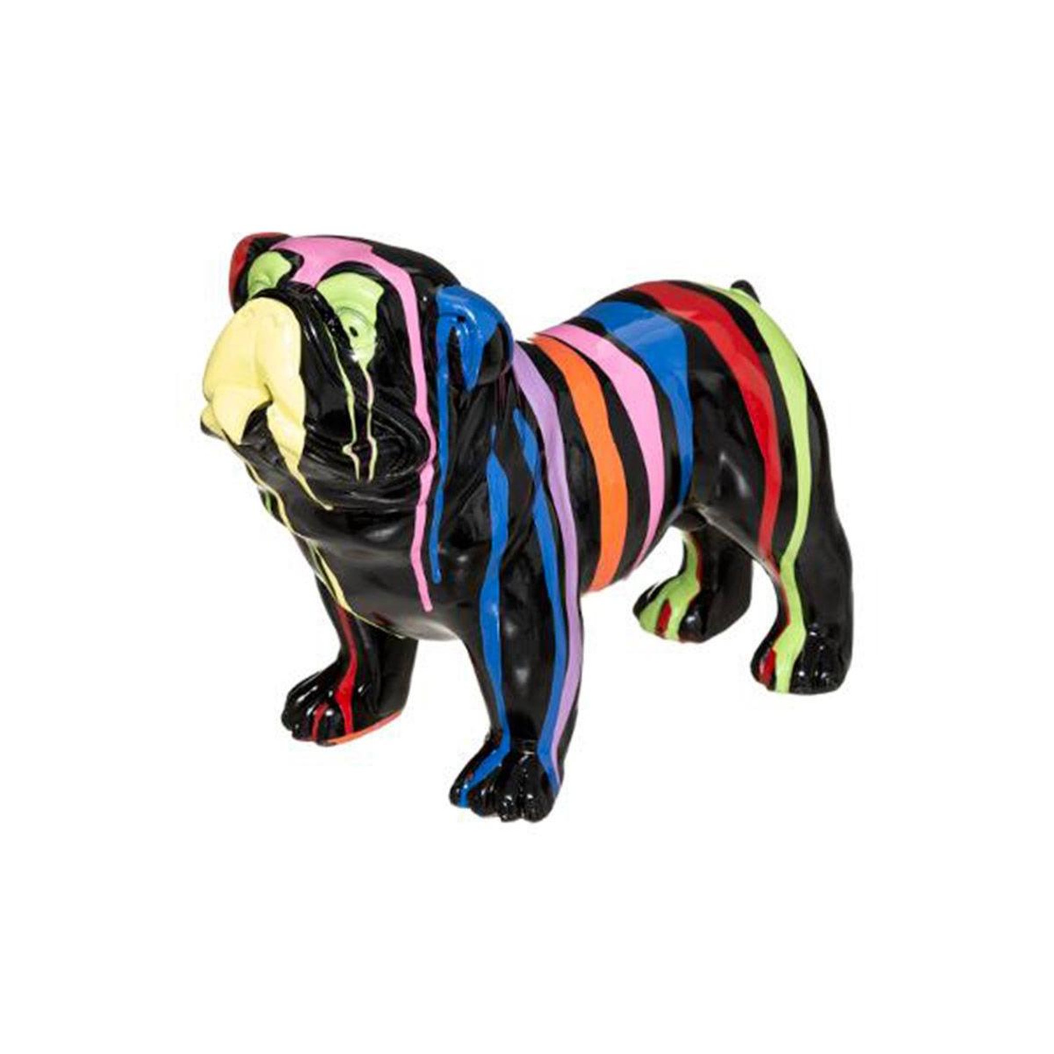 ATMOSPHERA Statuette déco  chien peint  25cm noir