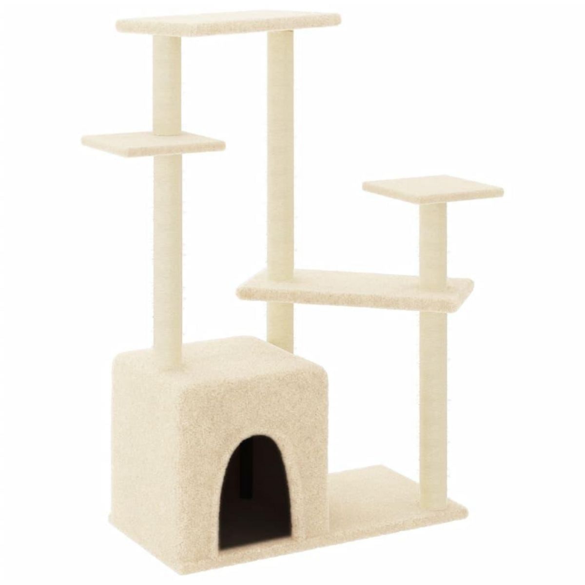 VIDAXL Arbre a chat avec griffoirs en sisal creme 107,5 cm