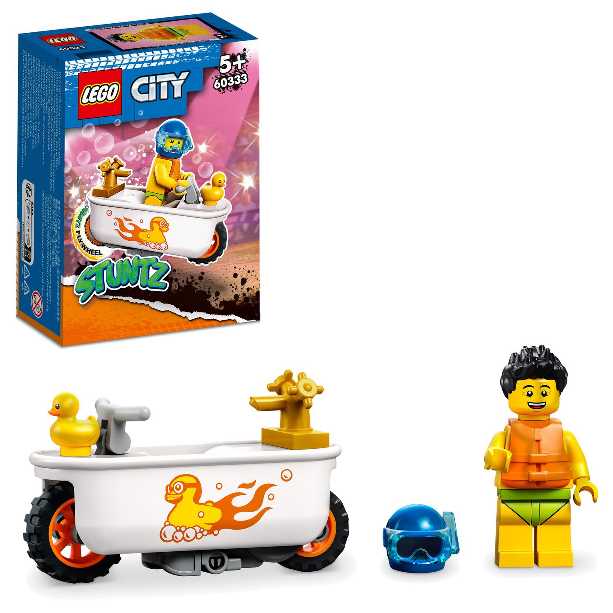 Voir la diapositive 2 : LEGO City 60333 La moto de cascade baignoire 