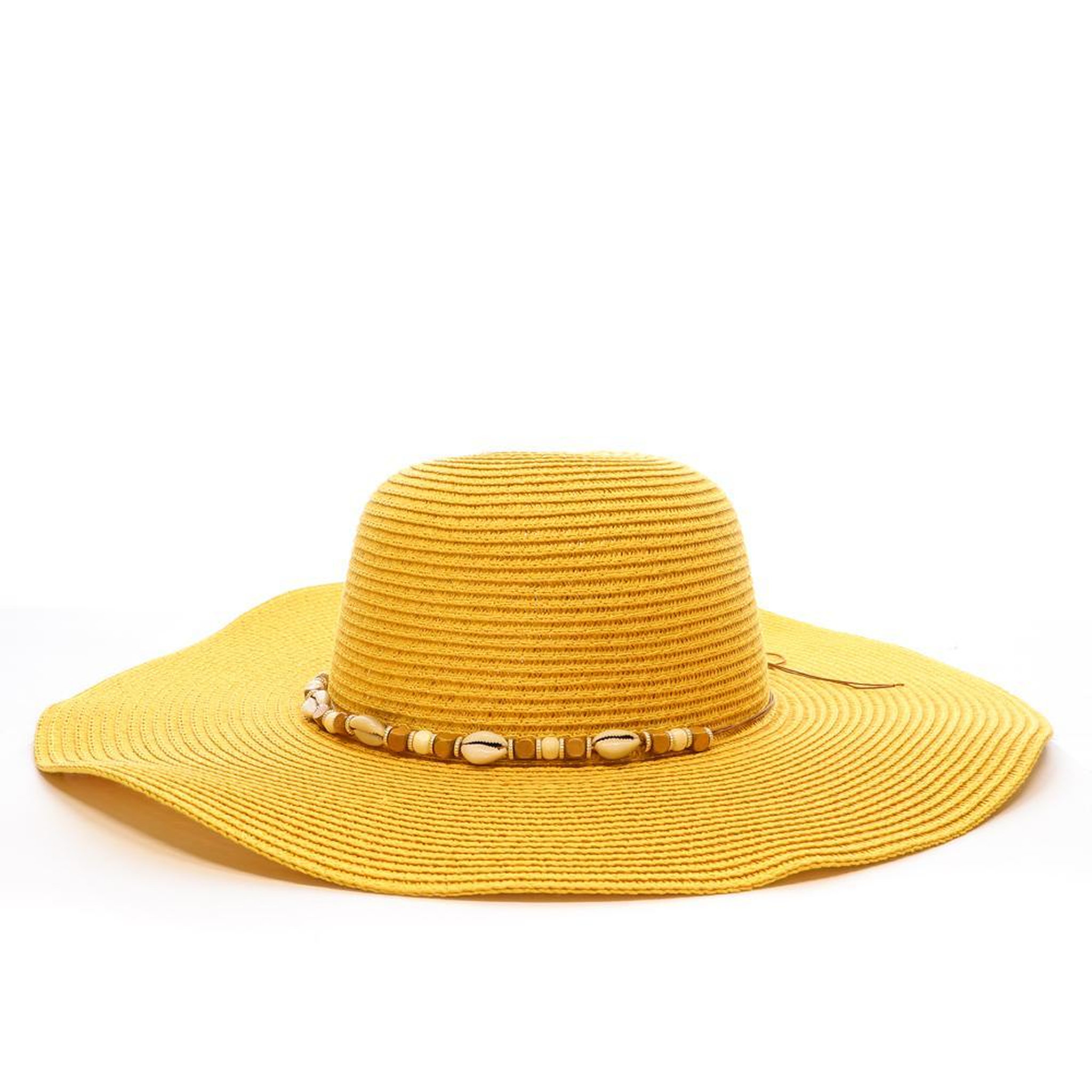 Voir la diapositive 2 : Vero Moda Capeline en paille à large bord jaune via lorenzo mimosa