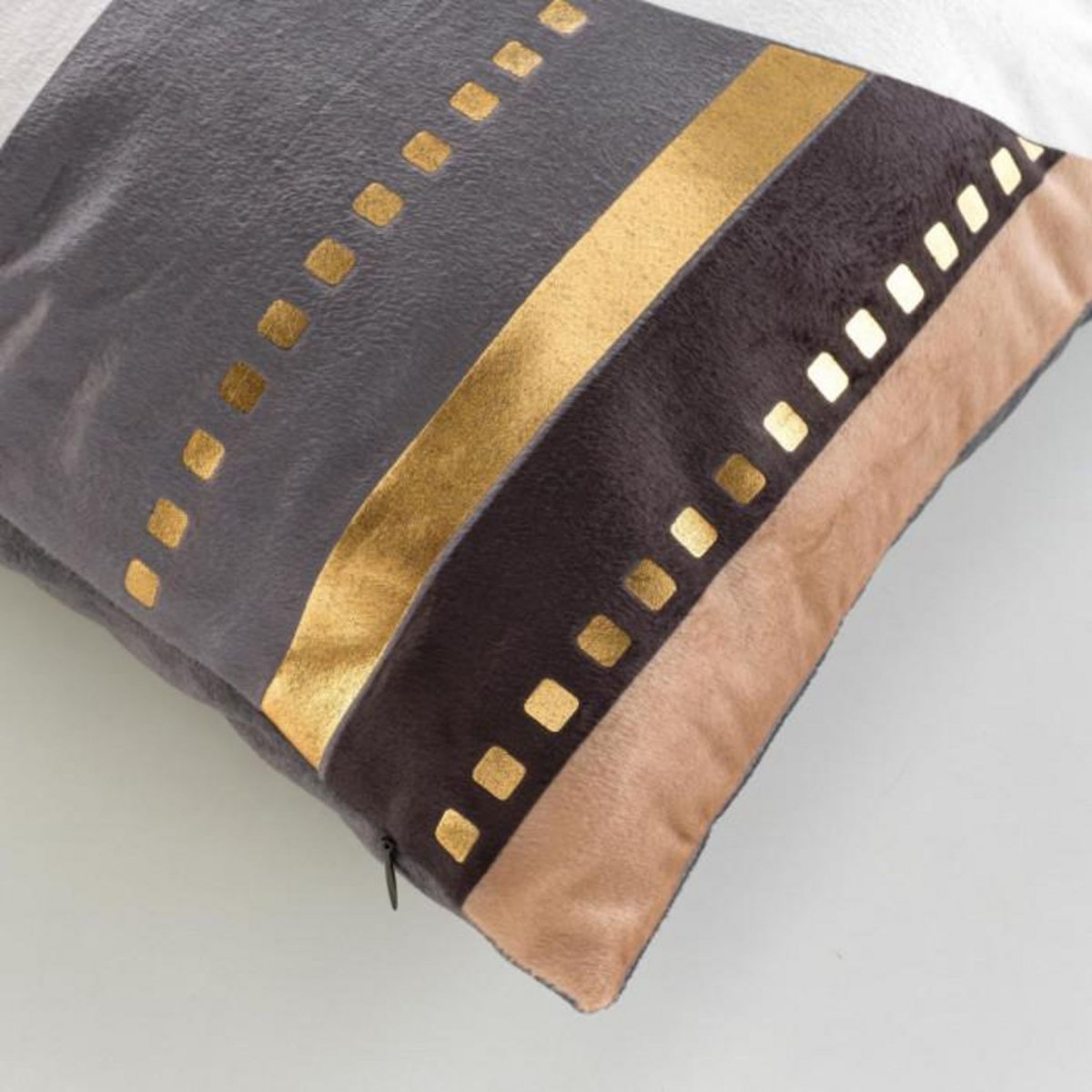 Paris Prix Coussin Déco en Velours  Naez  45x45cm Multicolore