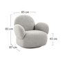Voir la diapositive 6 : LISA DESIGN Javier - fauteuil pivotant - en tissu bouclette