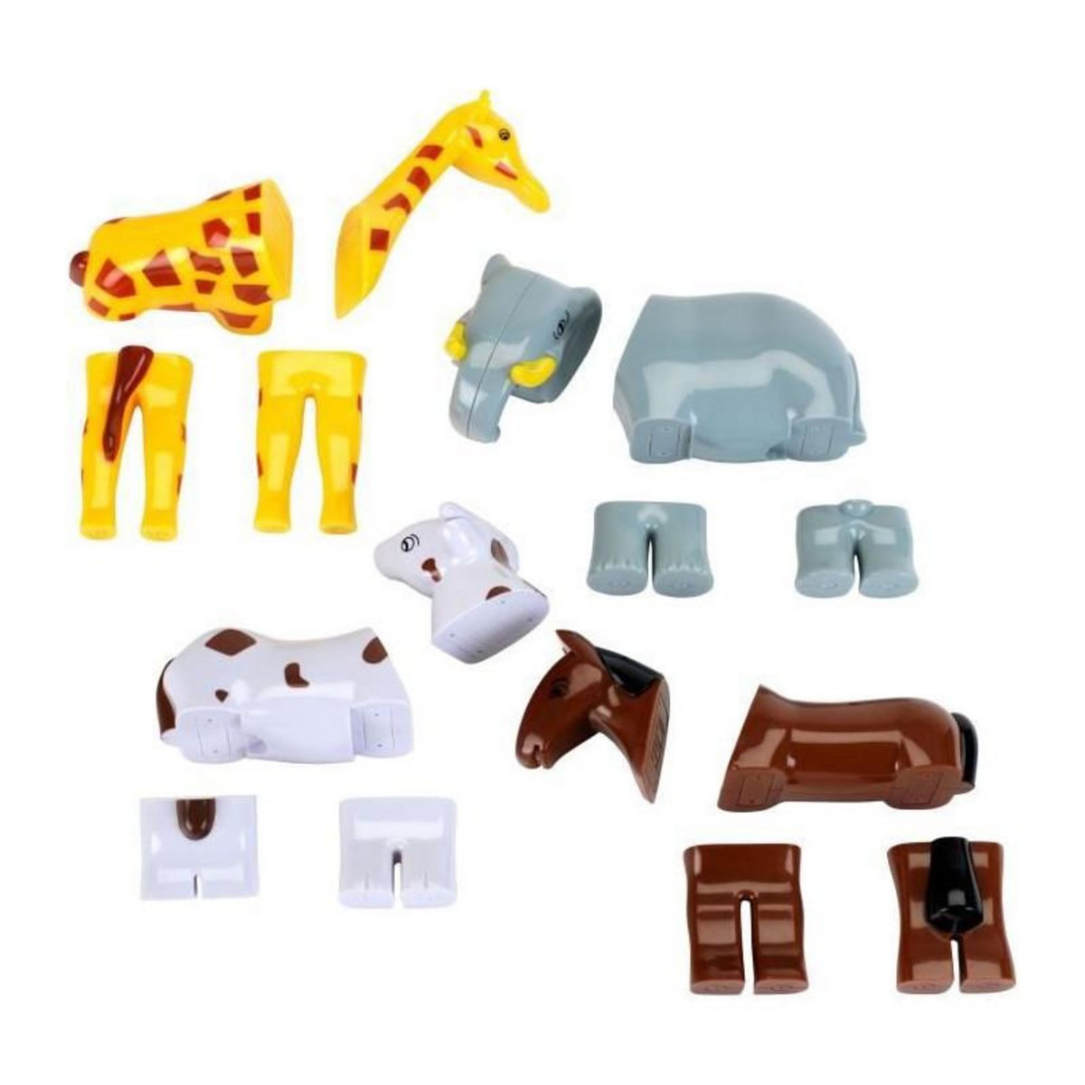 Klein Animaux magnétiques - KLEIN - 0071 - 4 grands animaux Funny Puzzle, sachet - 16 pieces - Des 12 mois